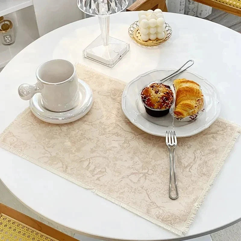 Afralia? Cotton Linen Place Mat Set - Tableware Cushion for Kitchen Dining