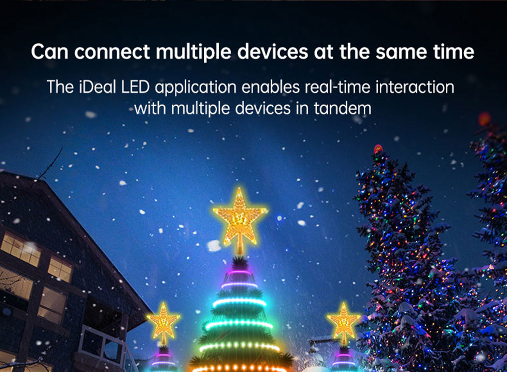 LuxFond RGB APP and Remote Controllable Smart Christmas Tree Lighting