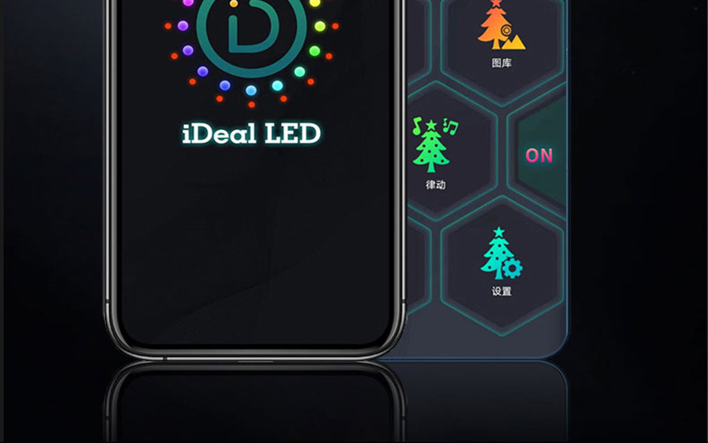 LuxFond RGB Christmas Tree Decorative Lighting with APP and Remote Controller