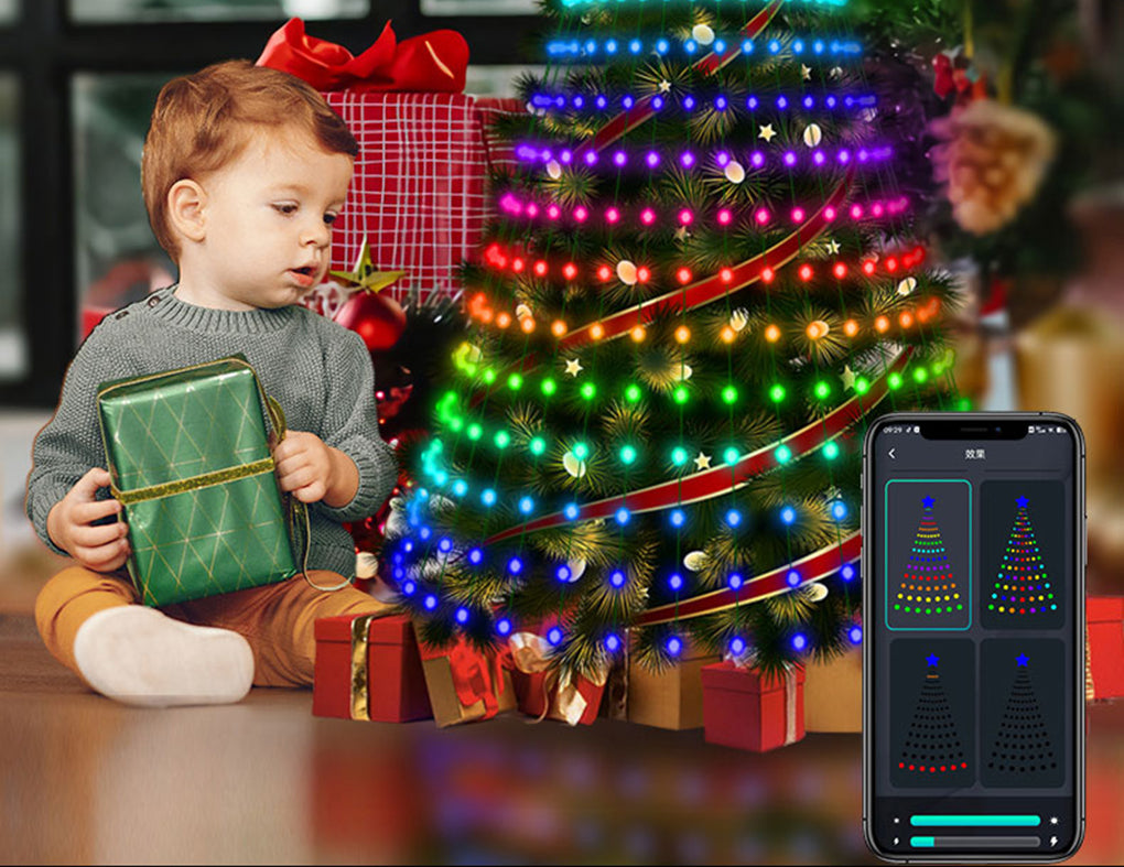 LuxFond RGB Christmas Tree Lighting with Built-in multiple dynamic effects 2