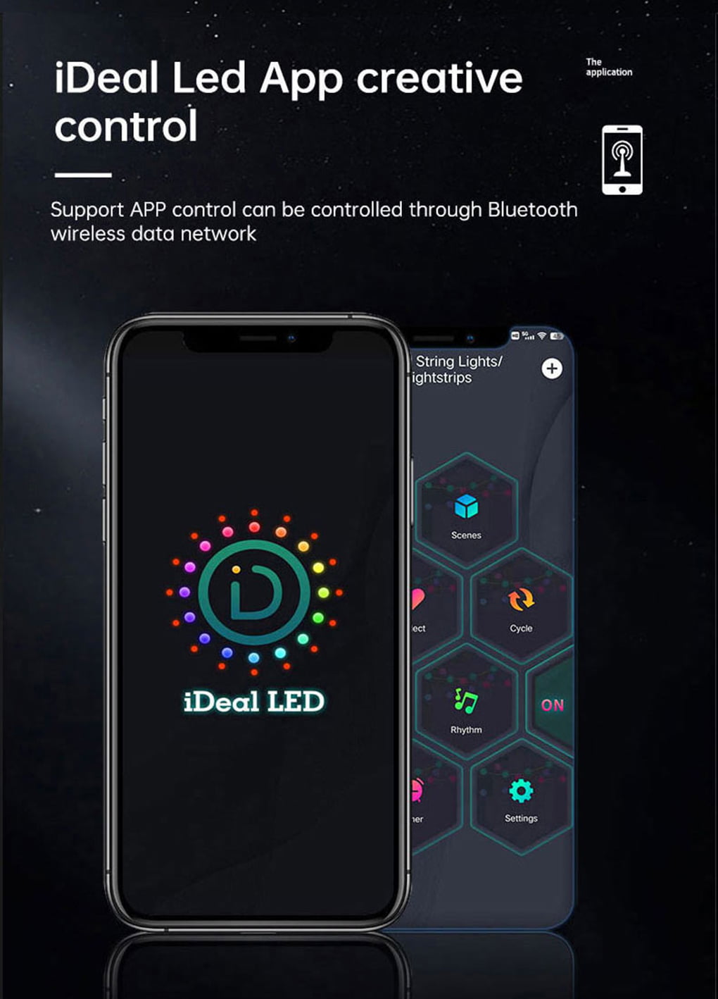 LuxFond Smart APP Controlled LED Bulb String Lights