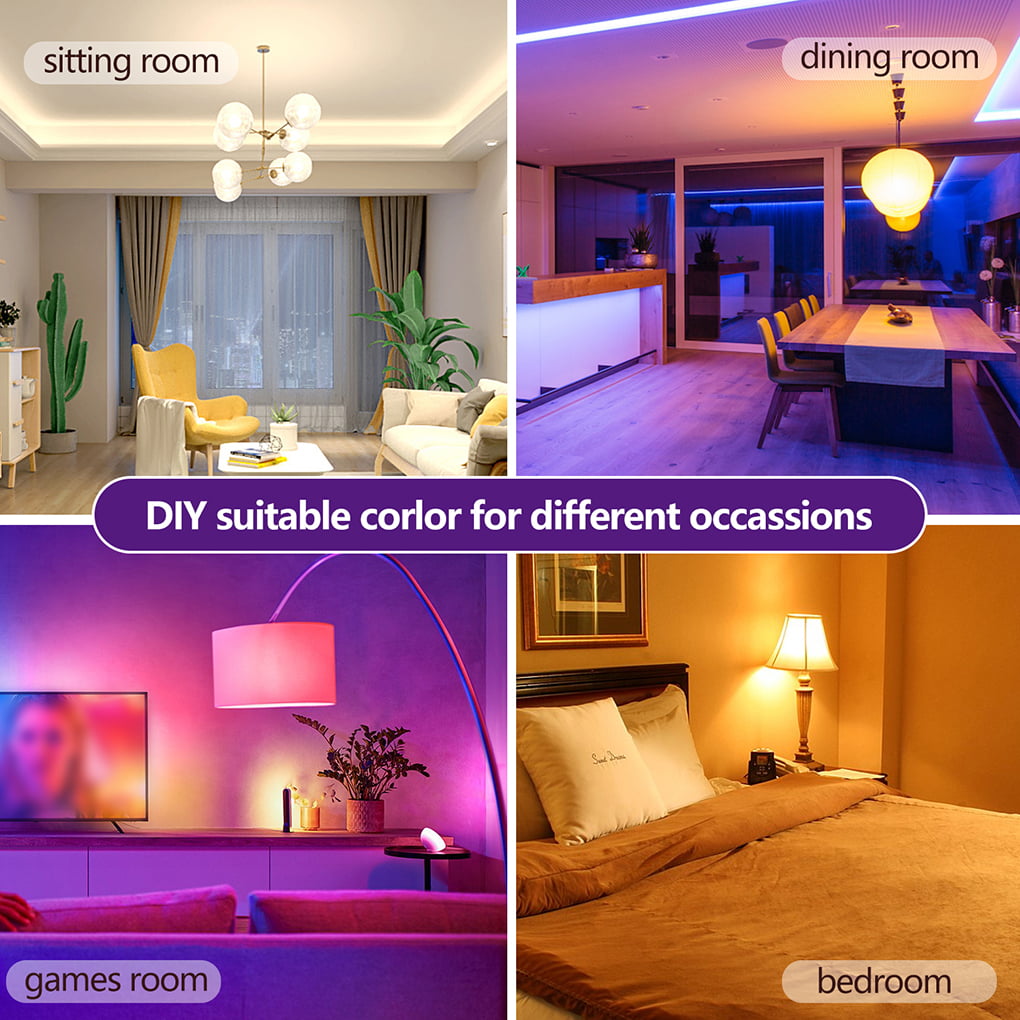 LuxFond Smart RGBWW LED Light Bulb DIY color setting for rooms