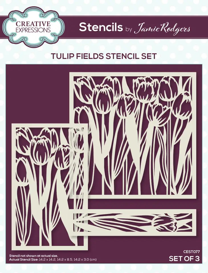Creative Expressions Tulip Fields Stencil Mask Set