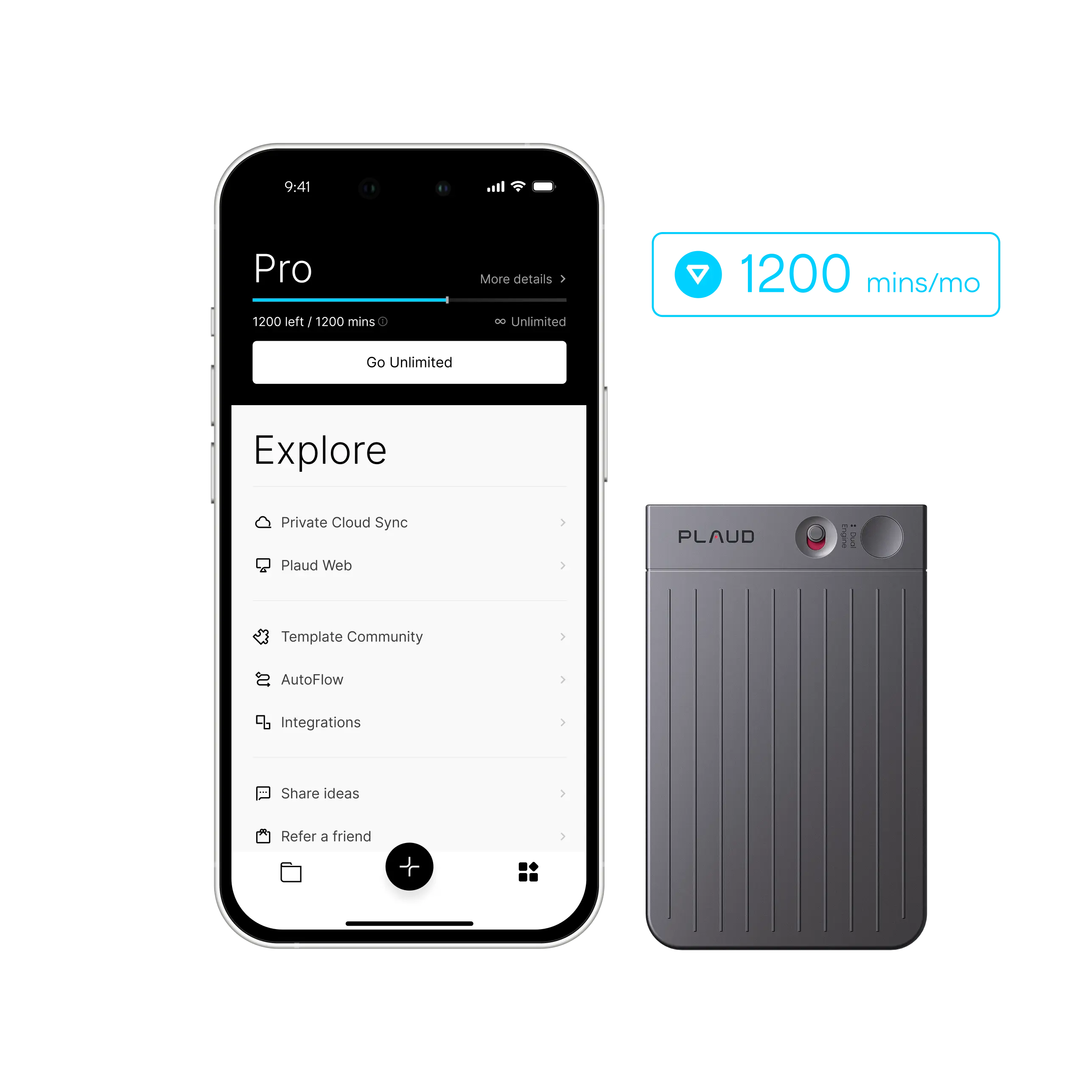 แพ็กเกจ Plaud Note &amp; AI รายปี Pro