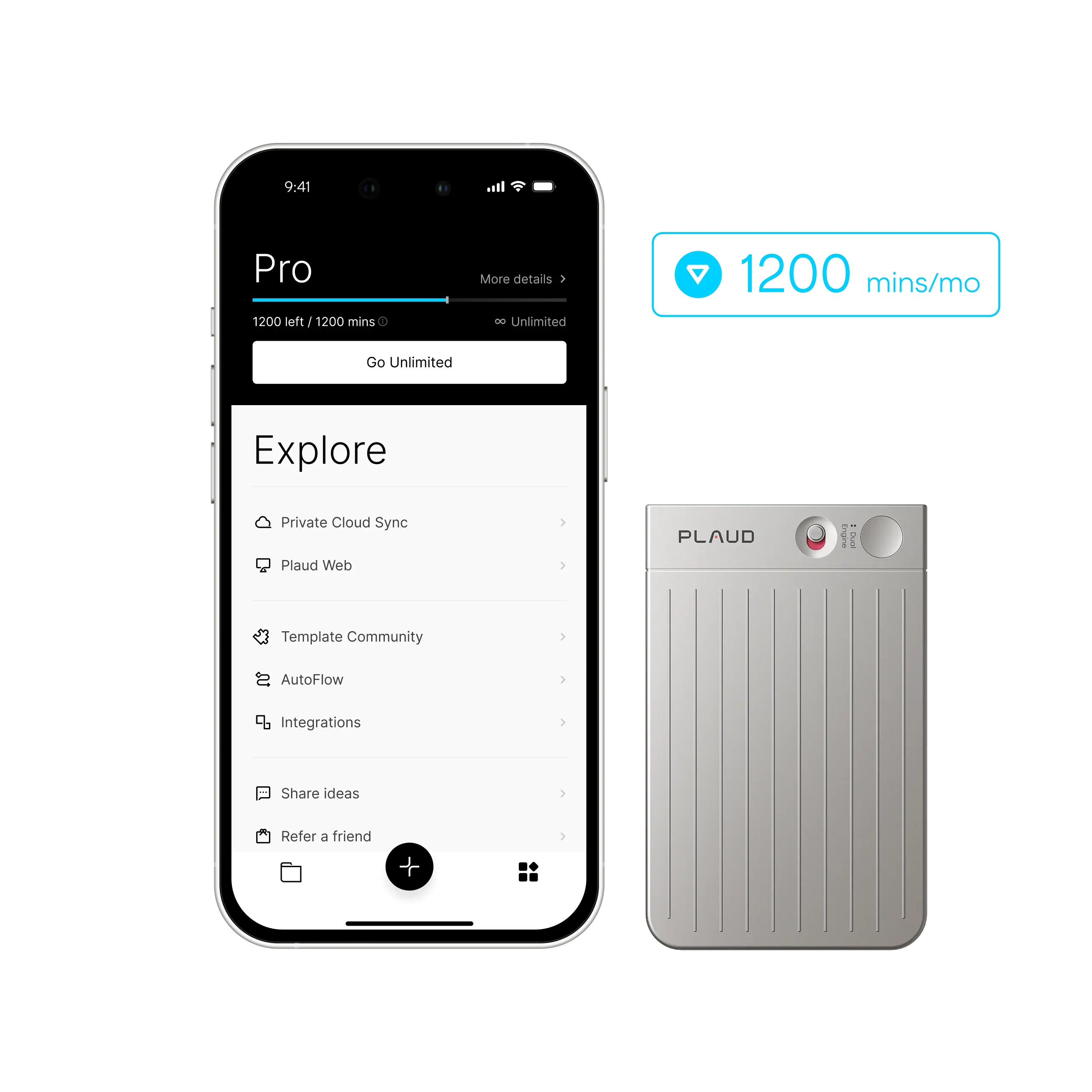 แพ็กเกจ Plaud Note &amp; AI รายปี Pro
