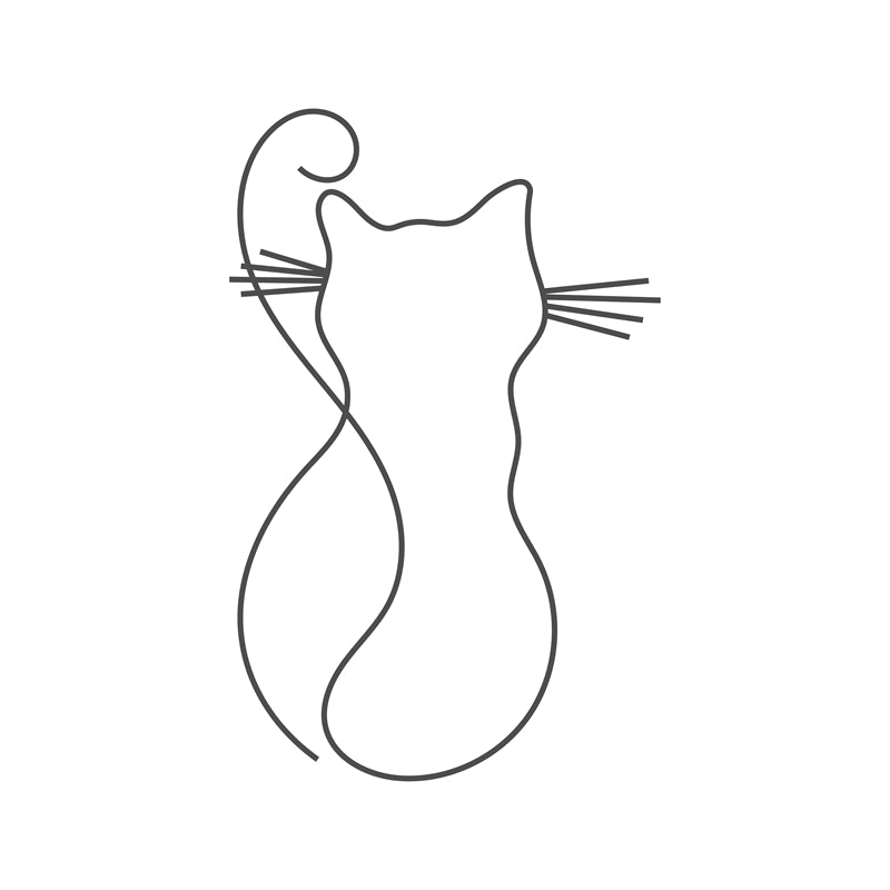 Conception de logo vectoriel d'élément de chat gratuite