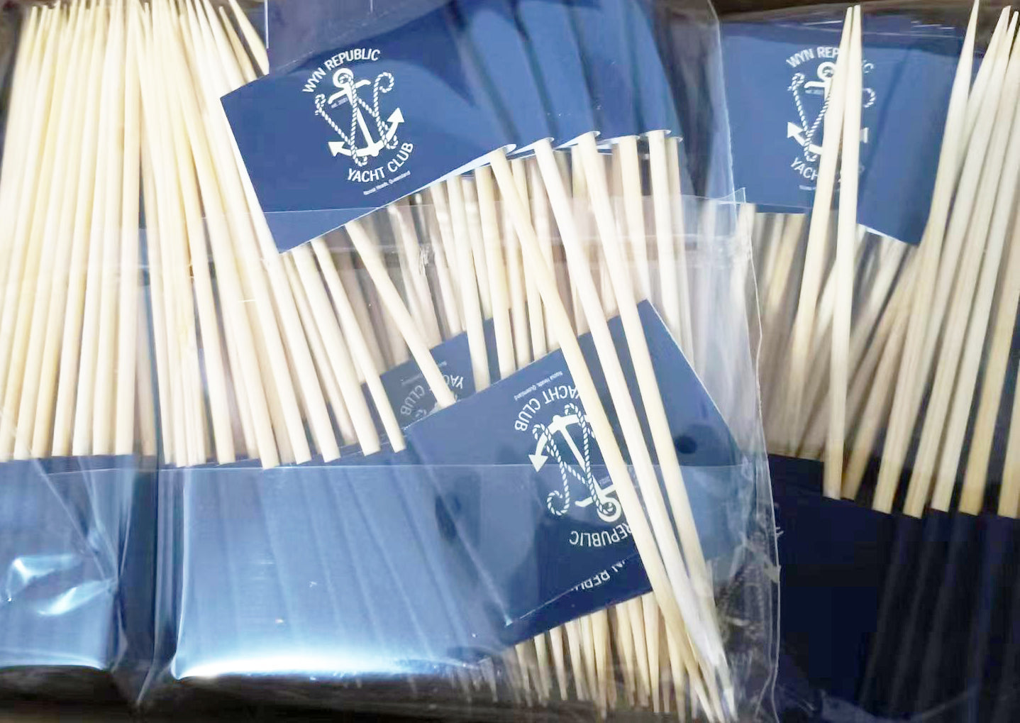 Custom Yacht Club Mini Flag - Food Décor Burger/Cupcake/Icecream/CockTail Flag - DIY Elements - Logo Flag Business Advertising
