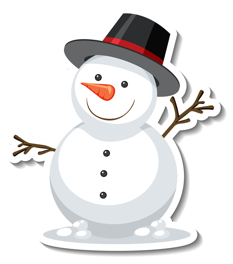 Bonhomme de neige d'hiver, saison de Noël, éléments dessinés à la main - Téléchargement gratuit au format PNG/PSD/JPG