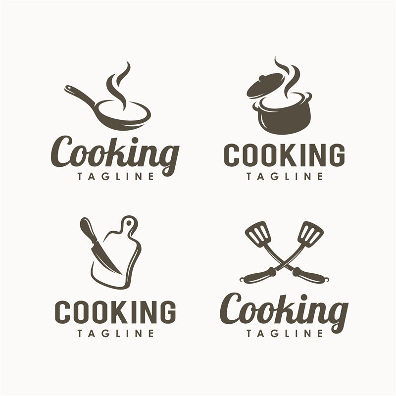 cooking -kitchen -elements -designs -logo mockups -chef 