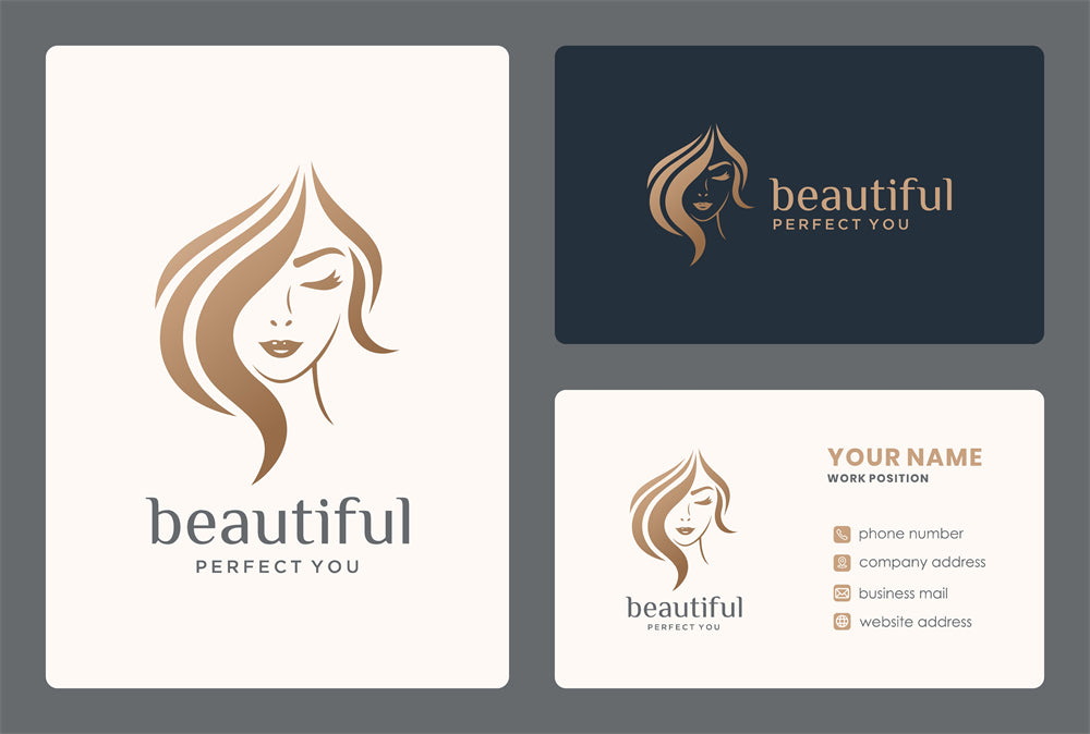 Woman Beauty Spa Organic logo badge design elements mockups