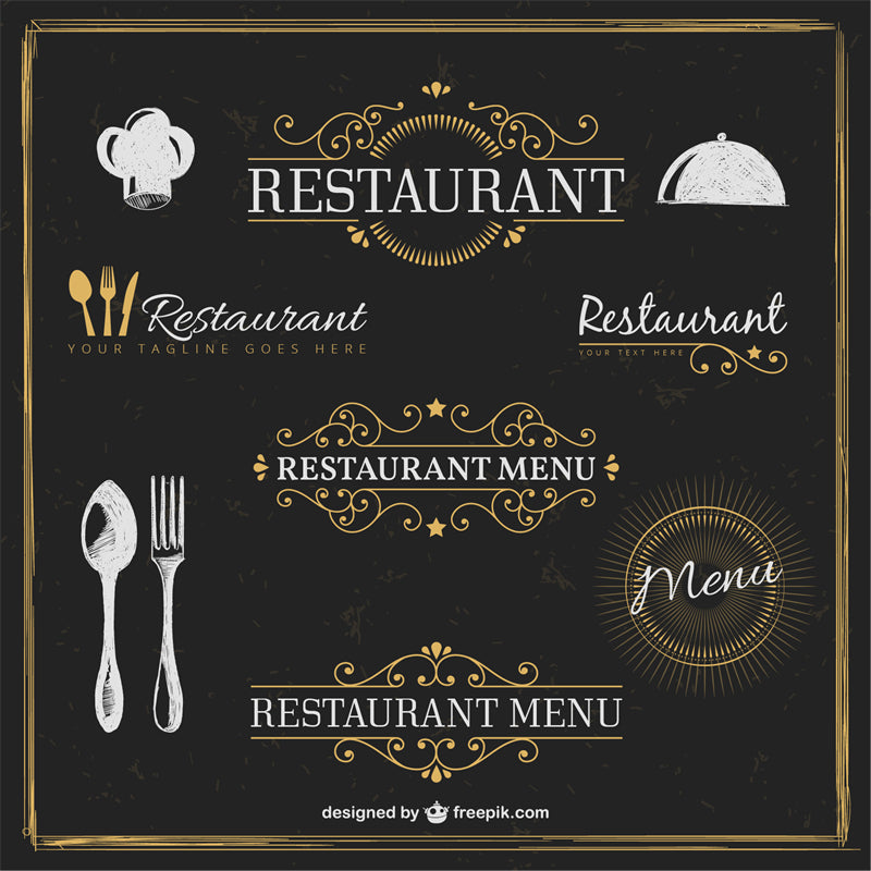 cooking -kitchen -elements -designs -logo mockups -chef 