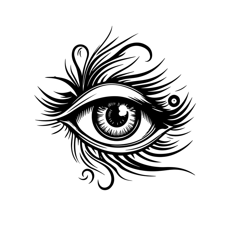 Handdraw Eye Illustration -Vintage Vector -Eye Logo Design -Art Tatto EyeS   