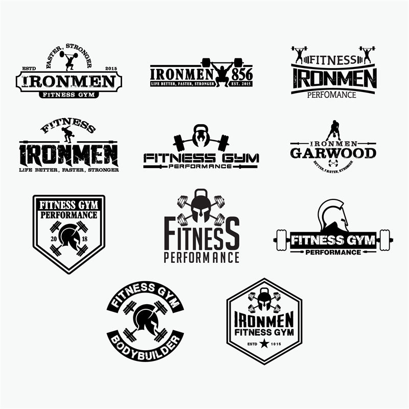 Muscle - GYM CLUB- FITNESS -HEALTHY BODY BUILDING -LOGO IMAGE VECTOR 