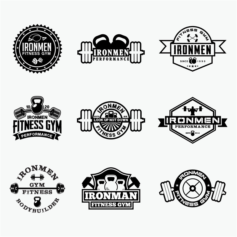 Muscle - GYM CLUB- FITNESS -HEALTHY BODY BUILDING -LOGO IMAGE VECTOR 