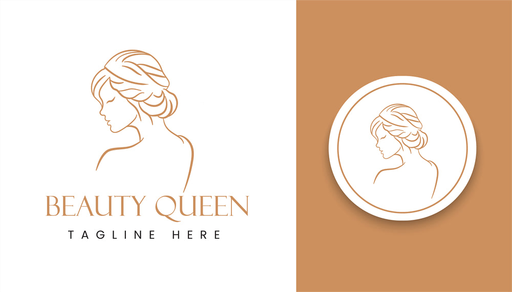 Woman Beauty Spa Organic logo badge design elements mockups