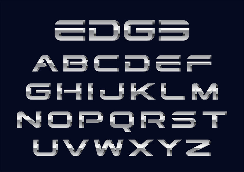 Silver ABC - Police Silver - Alphabet de luxe