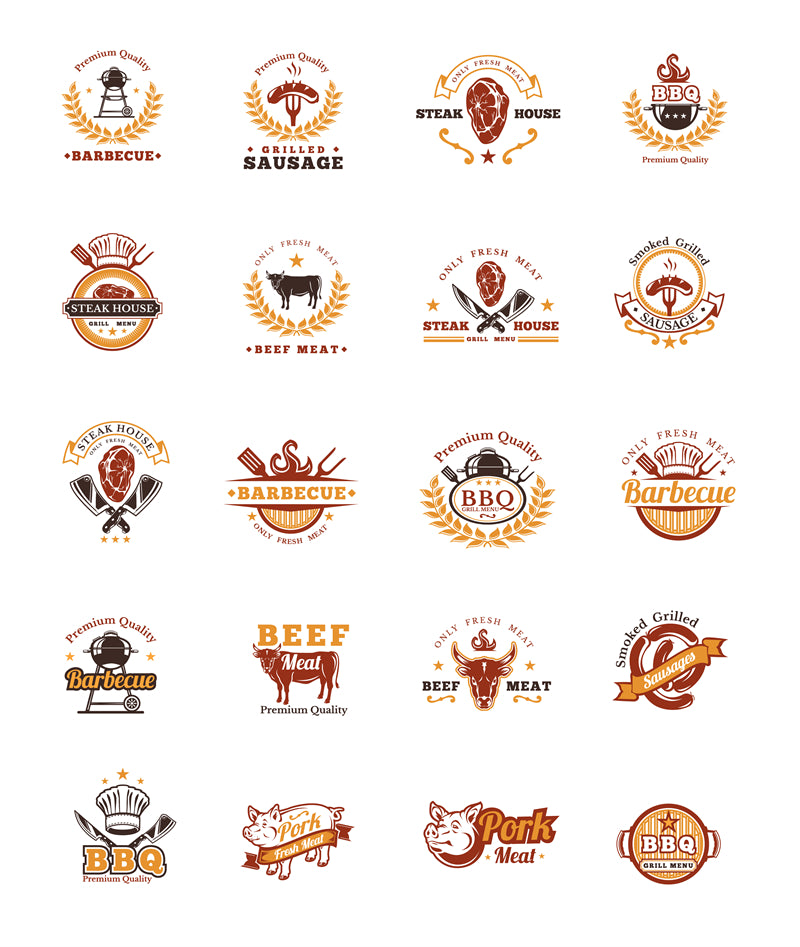 cooking -kitchen -elements -designs -logo mockups -chef 
