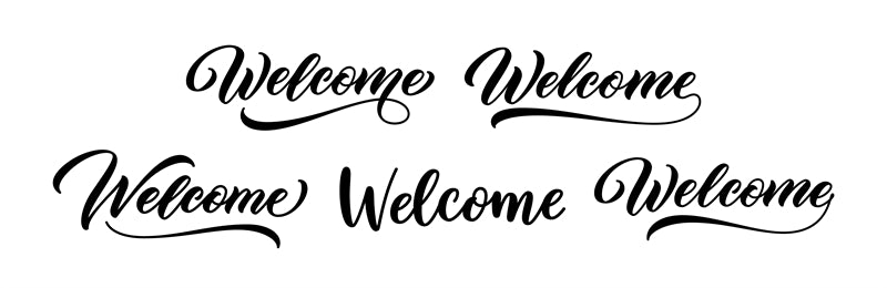 Handwriting Welcome Vector For Comercial Use- Greeting Words - Illustration PSD/SVG/EPS/PNG 