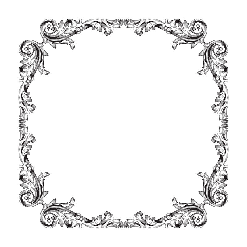 Collection de cadres de luxe, bordures victoriennes vintage, motifs décoratifs à la main - Téléchargement gratuit en format Png/PSD/JPG
