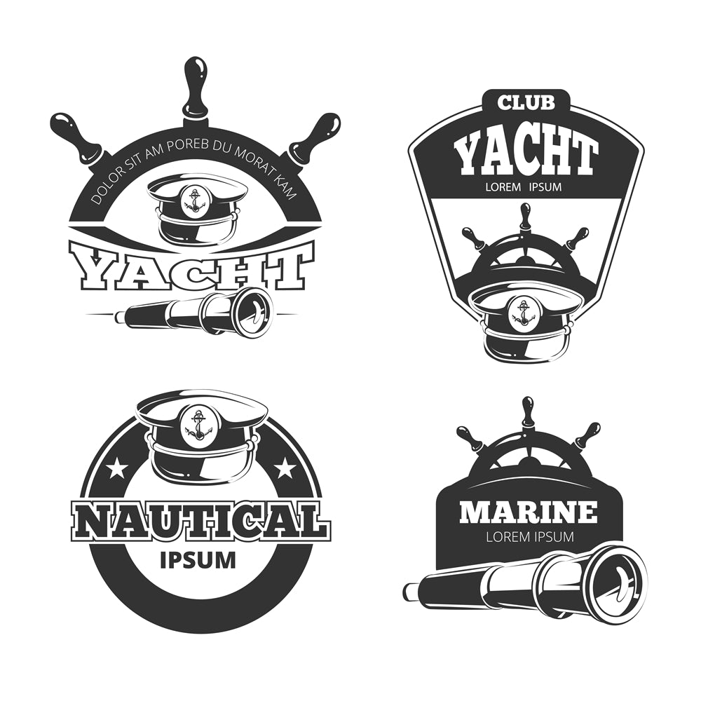 Rudder - Sailing -Steel Wheel Elements -Vector-image-jpg-eps- Logo Badge designs