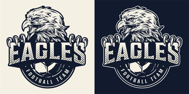 Éléments d'aigle à tête blanche des États-Unis - Illustration - Maquette de logo, dessin vectoriel à main levée
