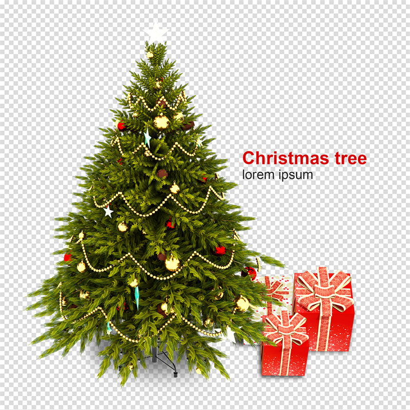 Illustration d'un sapin de Noël dessiné à la main - Vecteur - Téléchargement gratuit au format PNG/PSD/JPG