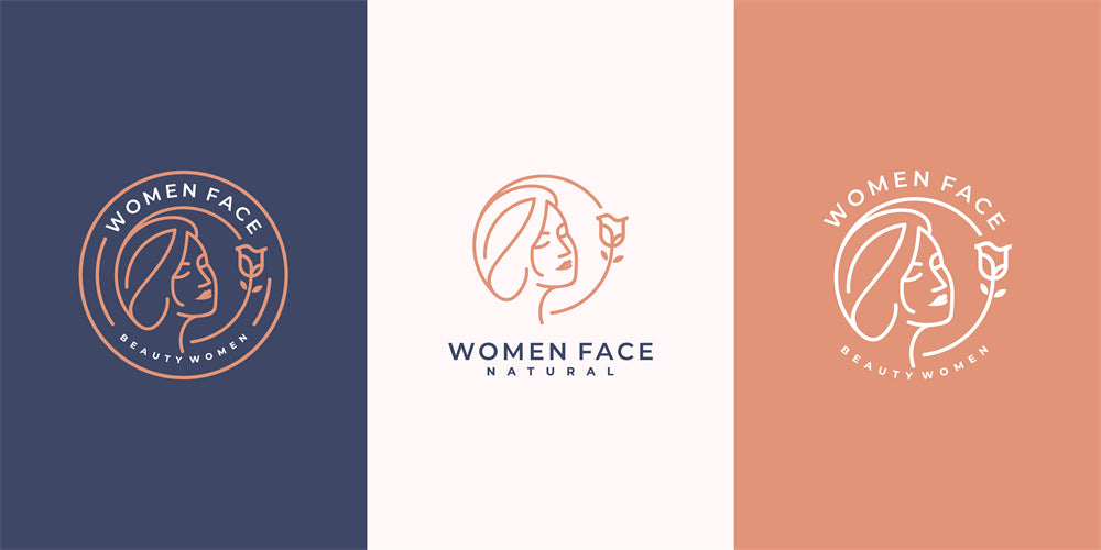 Woman Beauty Spa Organic logo badge design elements mockups