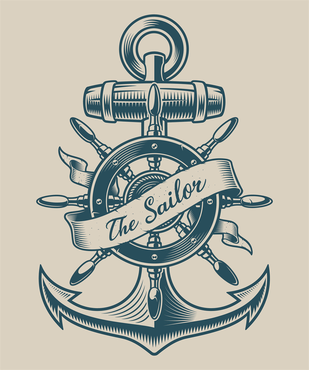 Rudder - Sailing -Steel Wheel Elements -Vector-image-jpg-eps- Logo Badge designs