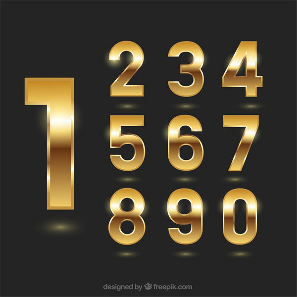 Gold Numbers  - Gold -Commom Number Effects