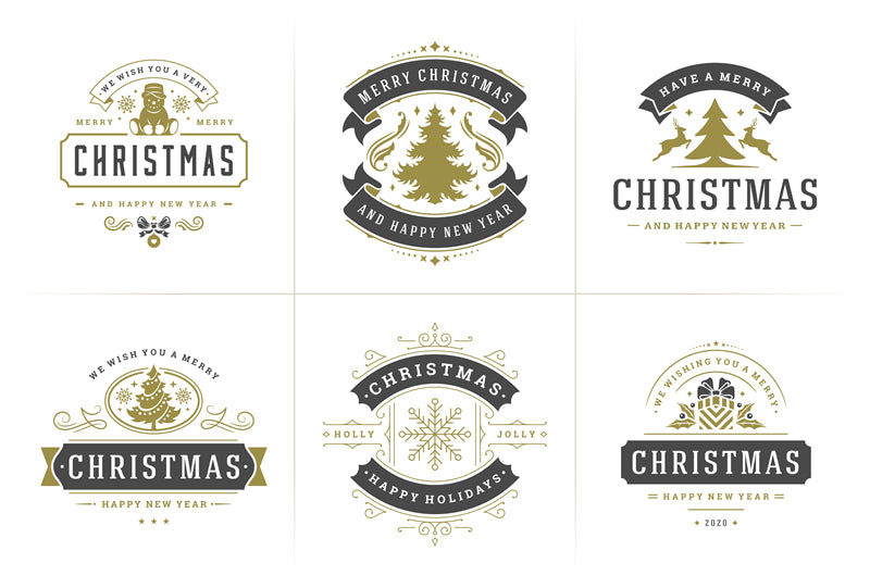 Handwriting Merry Christmas Title Logo Badge Decoration - DIY Elements - Logo Flag Business Advertising-Png