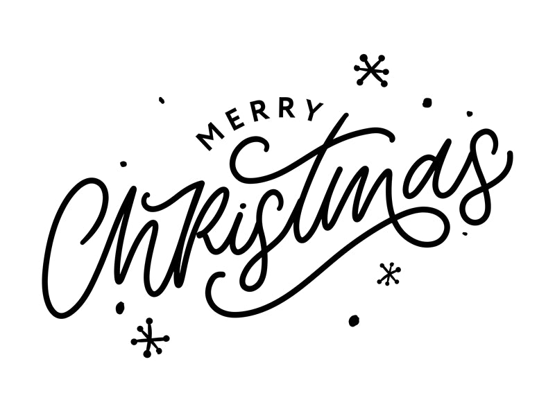 Merry Christmas Handwriting Elements - Vector - Illustration - Happy New yaer - Warm Wishes -Holly Jolly-Free Download