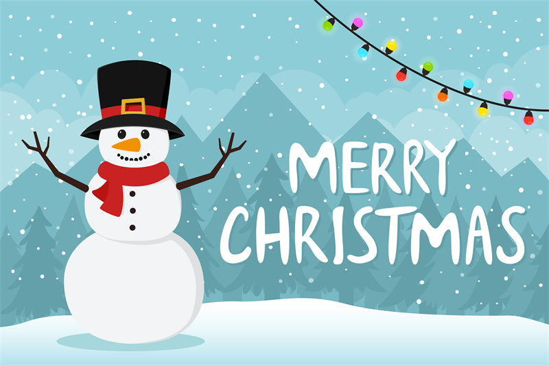 Bonhomme de neige d'hiver, saison de Noël, fond dessiné à la main - Téléchargement gratuit au format PNG/PSD/JPG