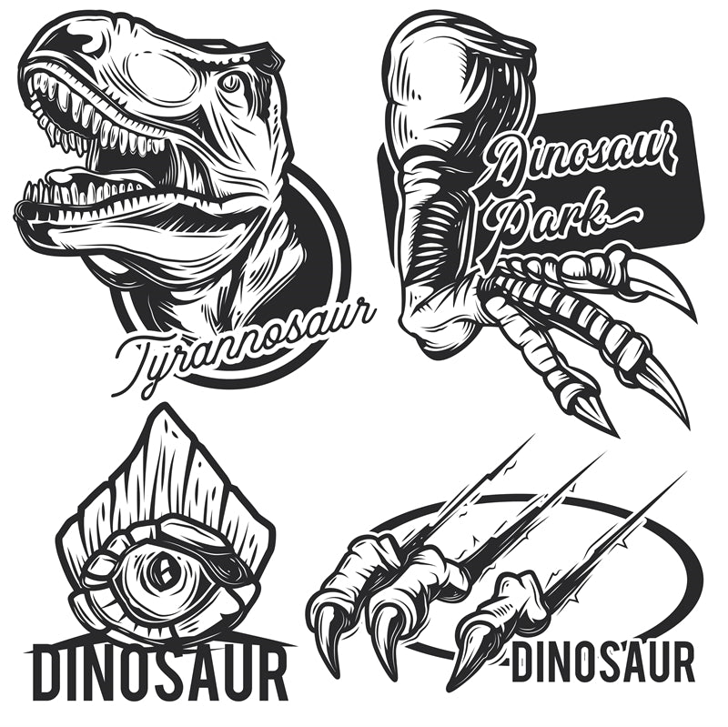 Éléments de logo Dinosaures - Maquettes, badges et icônes gratuits