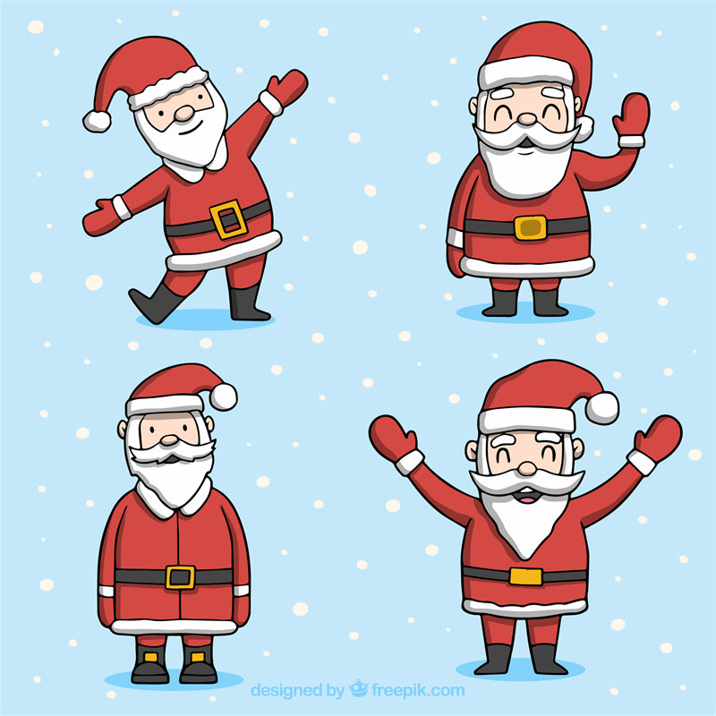 Éléments du Père Noël dessinés à la main - Vecteur - Illustration - Téléchargement gratuit - Dessin animé