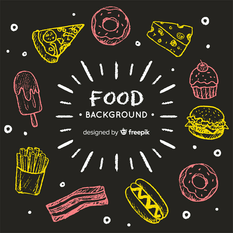 Illustration de restauration rapide (clip) - Poulet frit, Cola, Burger, Pizza, Glace, Poisson - Éléments vectoriels EPS/AI/PSD PNG/JPG TÉLÉCHARGEMENT GRATUIT