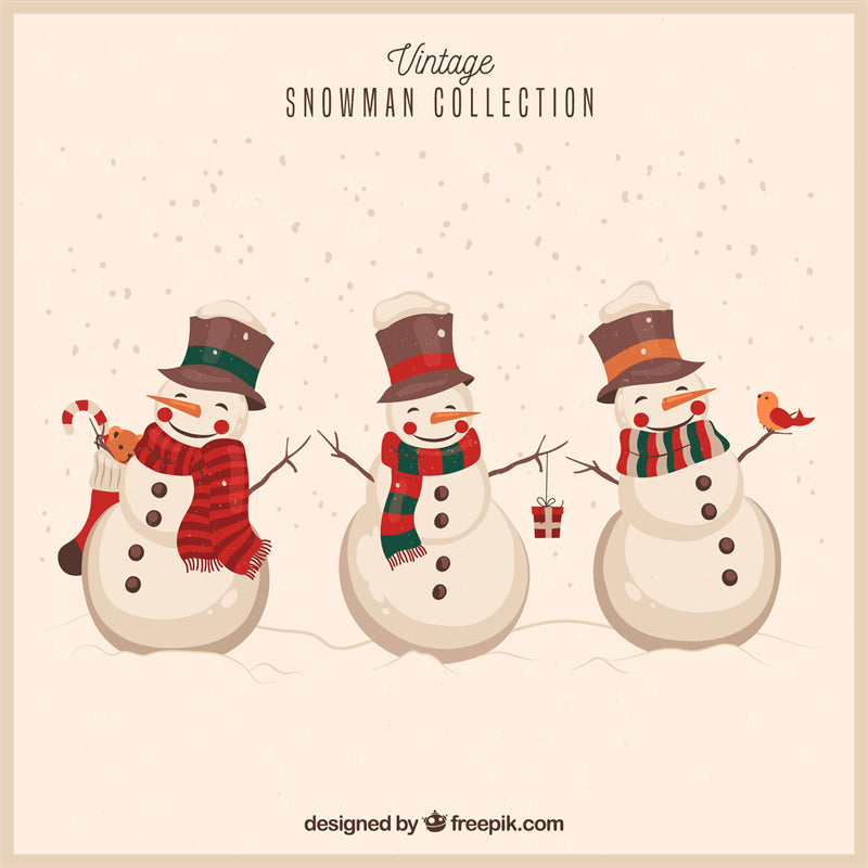 Bonhomme de neige d'hiver, saison de Noël, éléments dessinés à la main - Téléchargement gratuit au format PNG/PSD/JPG