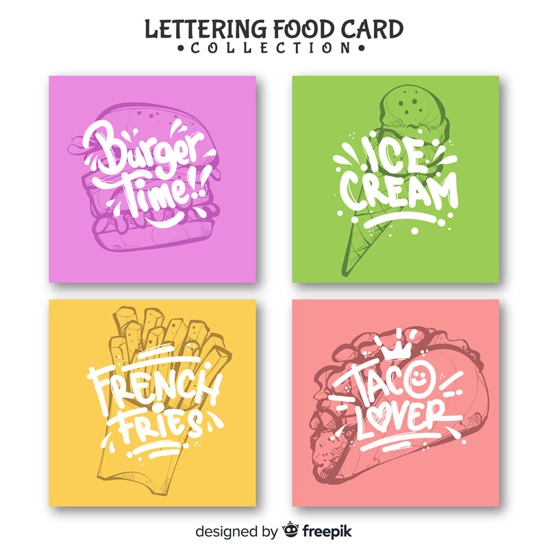 Fast Food Handdraw Illustration CLIP ICON - Fried Chicken/Cola/Burger/Pizza/IceCream/Fishcips/- Elements Vector EPS/AI/PSD PNG/JPG FREE DOWNLOAD