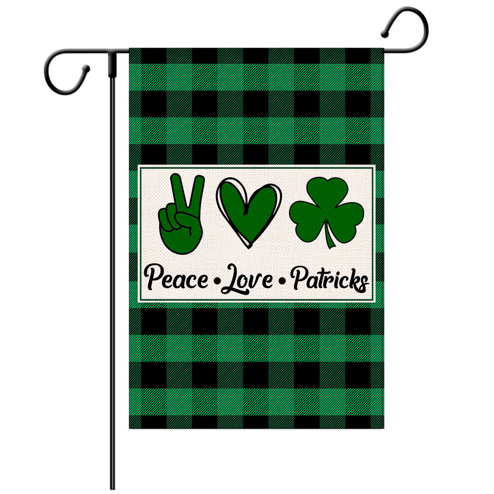 St Patrick's Day Welcome Flag -  Garden Flag - Yard Flag Designs - Illustration