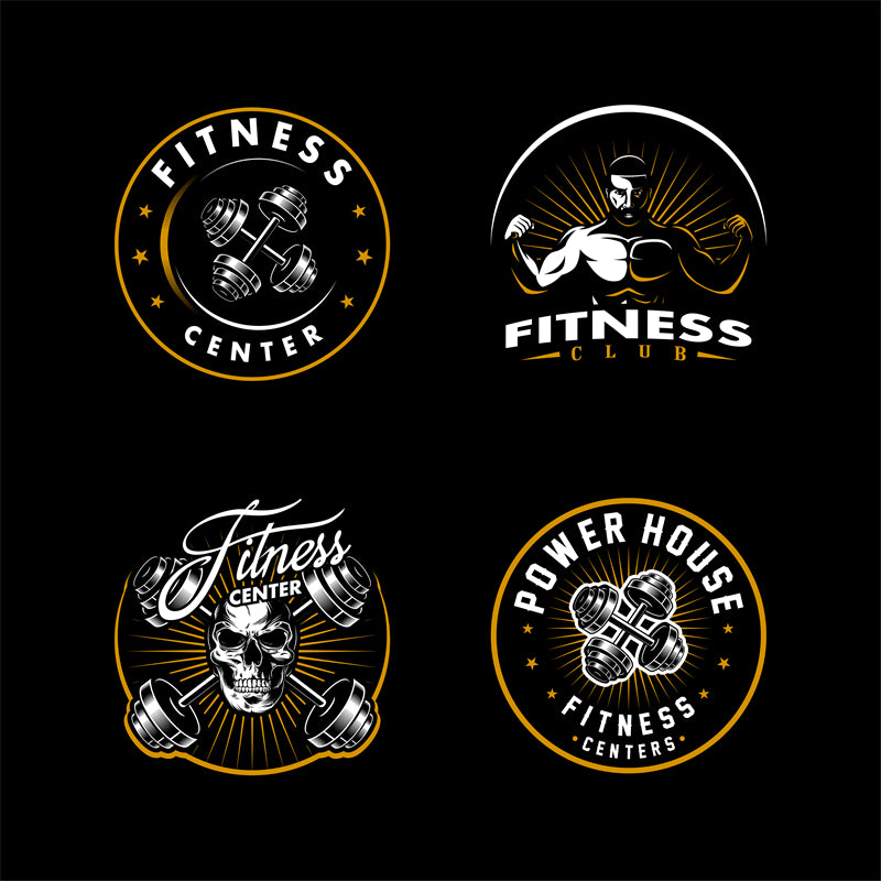 Muscle - GYM CLUB- FITNESS -HEALTHY BODY BUILDING -LOGO IMAGE VECTOR 