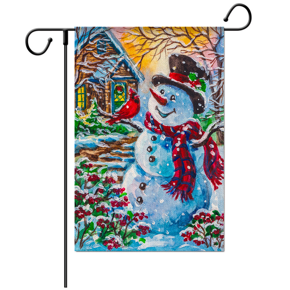 Christmas Welcome Flag - Garden Flag - Yard Flag Designs - Illustration