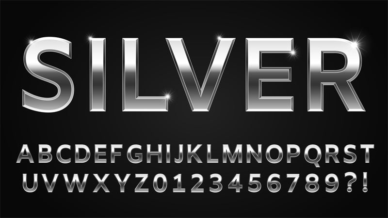 Silver ABC - Police Silver - Alphabet de luxe