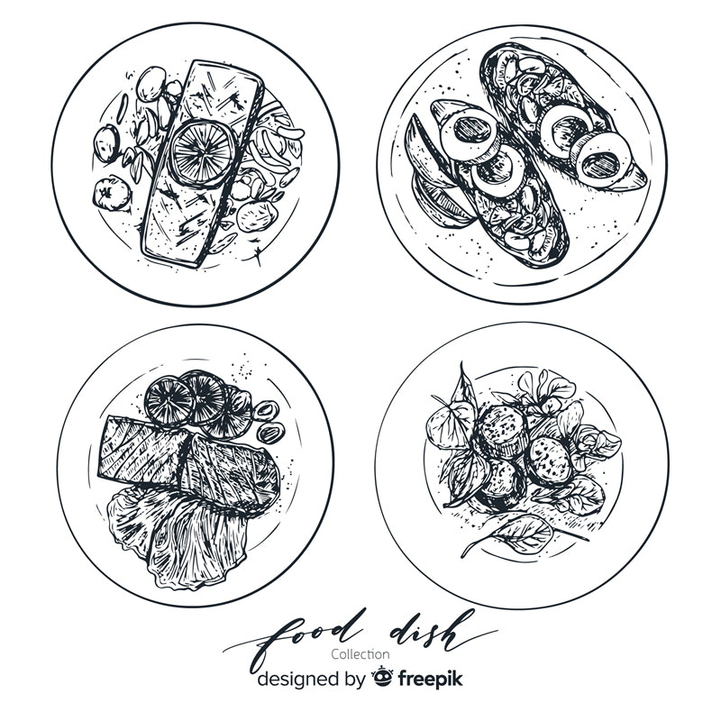 Illustration de fruits de mer à la main - Icône clip - Poisson, crevettes, crabe, huîtres - Éléments vectoriels EPS/AI/PSD PNG/JPG TÉLÉCHARGEMENT GRATUIT