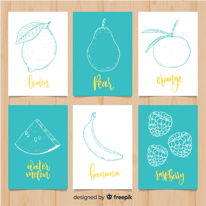 Handdraw Fruit Illustration CLIP ICON -APPLE/PEACH/kiwi/grape/lemon/pineapple/cherry/banana/watermelon/strawberry- Elements Vector EPS/AI/PSD PNG/JPG FREE DOWNLOAD