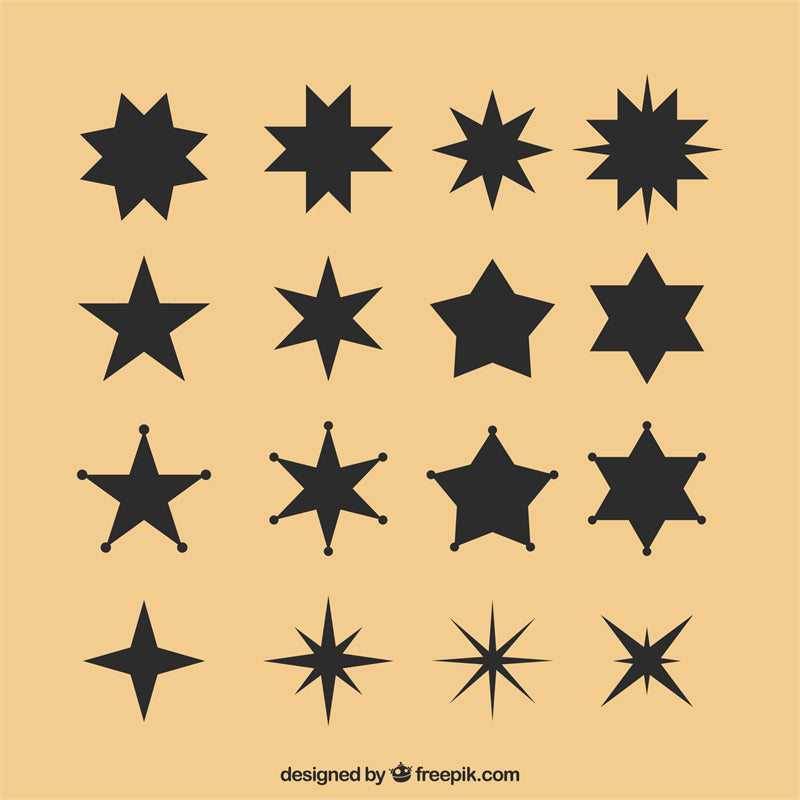 Éléments d'étoiles - Vintage - Vecteur - Ornements d'étoiles - Décoration