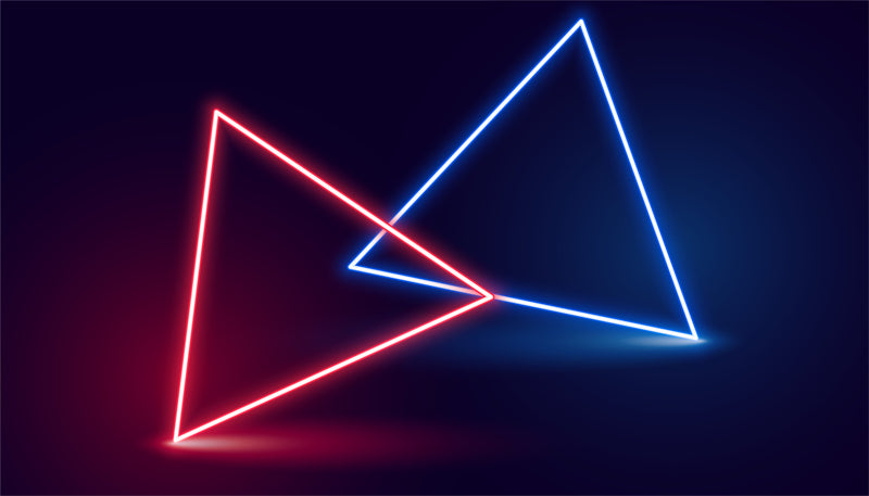 Fond d'écran Triangle néon - Modèle d'affiche graphique - Fond d'écran géométrique - Téléchargement gratuit au format PNG/PSD/JPG