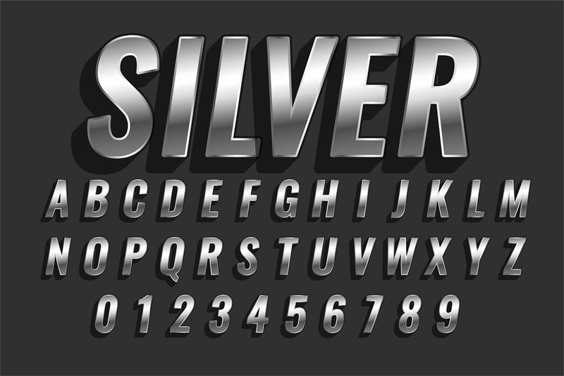 Silver ABC - Police Silver - Alphabet de luxe