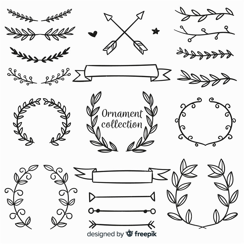 Éléments de branche - Illustration vectorielle - Plante ornementale - Maquettes de logo de branche à télécharger gratuitement
