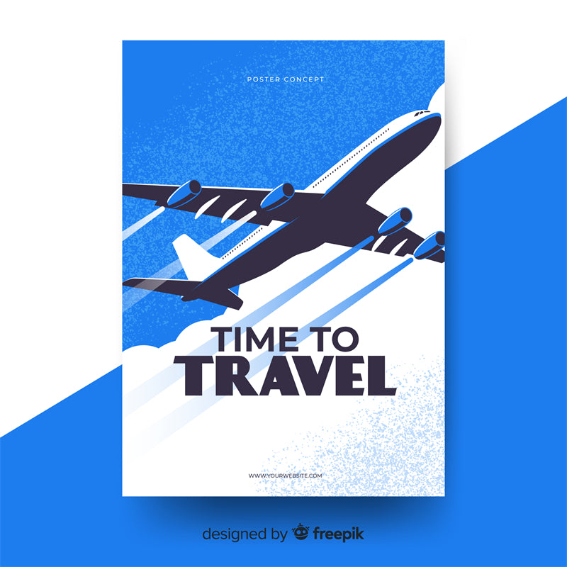 Airplane -poster banner -handdraw elements seaplane  IMAGE VECTOR 