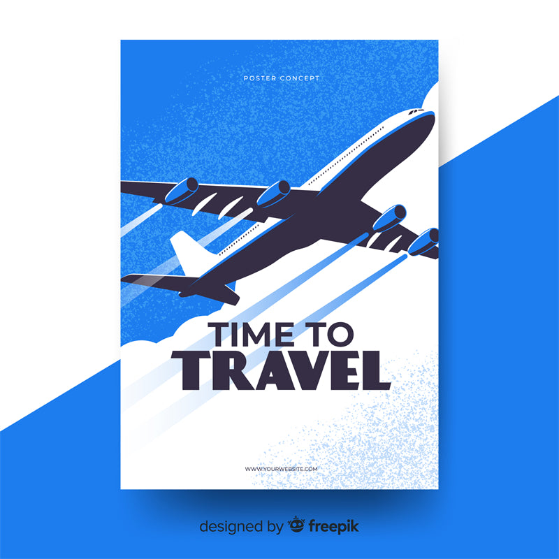 Avion - bannière d'affiche - éléments dessinés à la main hydravion IMAGE VECTOR