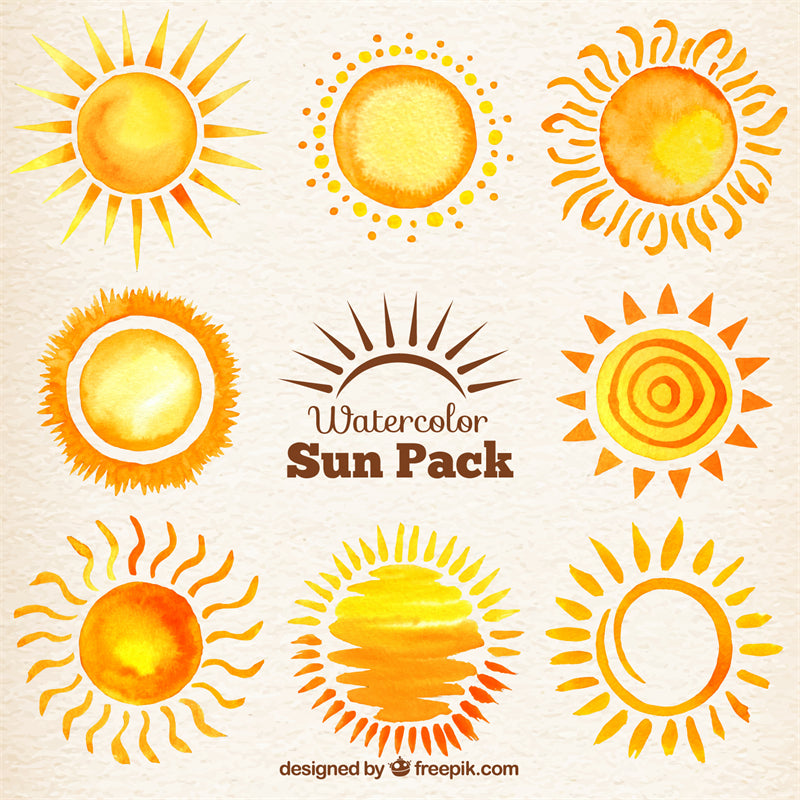 Dessins vectoriels d'éléments solaires dessinés à la main - Clip - Icône -
